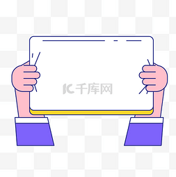 框线描图片_卡通手势边框