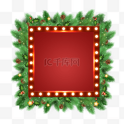 圣诞折扣框图片_圣诞节灯箱古典边框