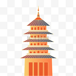 中国风古风国潮风建筑高塔