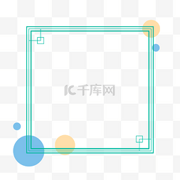 中国风彩色文字框图片_柔和彩色泡泡简约边框