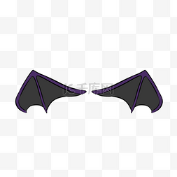 黑色蝙蝠卡通翅膀