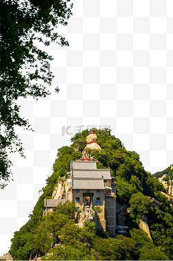 特色景点图片_华山风景区山峰植物树木景色翠云