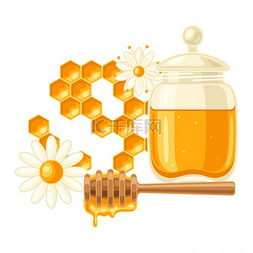 蜂蜜插图商业食品和农业的形象蜂
