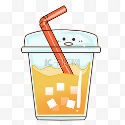 卡通简餐图片_果冻果汁塑料杯吸管图片