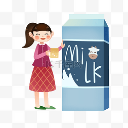 喝牛奶的图片_喝牛奶的女孩
