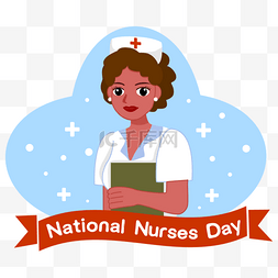 国际护士节穿白色护士服的女护士