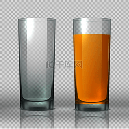 橙色水果背景图片_一杯桃子汁。