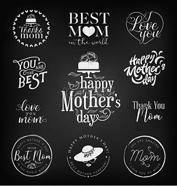 母亲节图片_母亲节的设计元素、 徽章和又脏