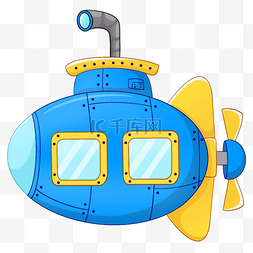 卡通潜水水下潜水艇