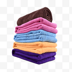 蓝紫色科技底边图片_清洁家居棕色干燥毛巾卷