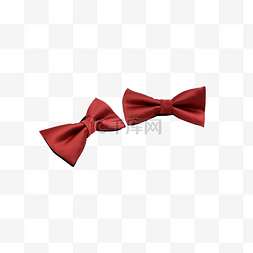 红色蝴蝶结领结