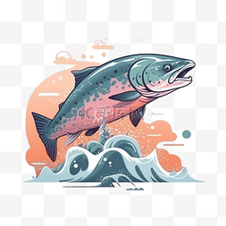 卡通海鱼元素图片_卡通餐饮食材海鲜海鱼