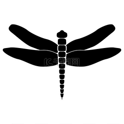 差翅亚目图片_蜻蜓它是黑色图标。