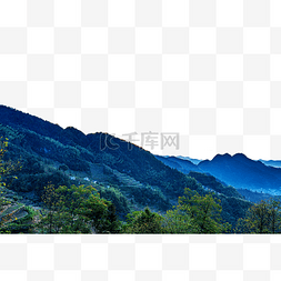 秋日风景房屋山区