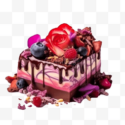 草莓味玫瑰奶油生日蛋糕