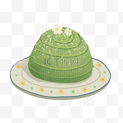 螺旋形状抹茶蛋糕