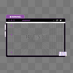 紫色潮酷空间窗口边框