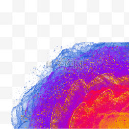 紫色渐变晕染图片_浪漫紫色水彩金箔边框