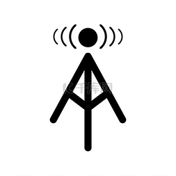 天线信号图片_无线电塔图标。