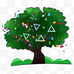 矢量图树图图片_想象树图书馆教育树木绿色