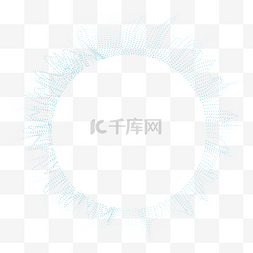 极简科技边框图片_蓝色科技粒子颗粒特效边框