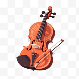 小猪拉小提琴图片_卡通乐器小提琴手绘