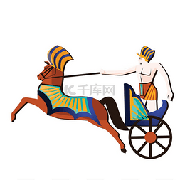 法老图片_古埃及壁画艺术或壁画元素的卡通
