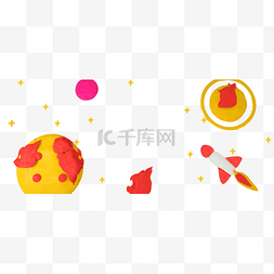 晚会创意图片_C4D创意儿童节橡皮