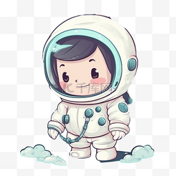 宇航员绘画素材图片_卡通航空航天儿童宇航员
