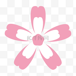 花朵剪纸画图片_镂空花纹粉色樱花剪纸画
