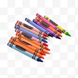 蜡笔教育创意多色