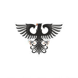 拉头图标图片_赫拉底鹰是一种张开翅膀的孤立鸟