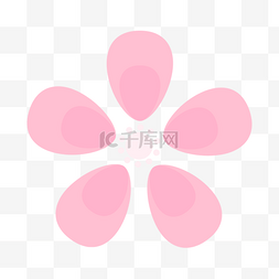 手绘粉色水彩樱花剪贴画