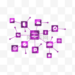 紫色数据信息区块链