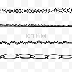 链条边框图片_线条涂鸦风格分界线