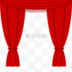 红色舞台幕布窗帘帷幕