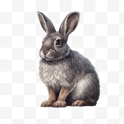 卡通手绘动物小兔子