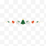 冬季冬天圣诞节圣诞树植物分割线边框
