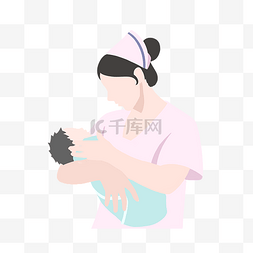 宝贝描述线图片_医生护士新生儿护理