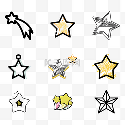 星星几何形状图片_星星几何涂鸦套图