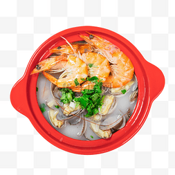 食物海鲜汤蛤蜊鲜虾汤