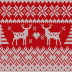 圣诞节白色纹理图片_假日装饰背景矢量冬季毛衣绣有雪