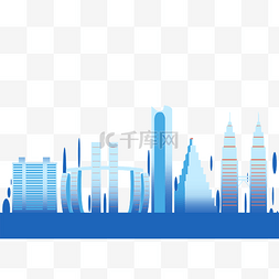 高楼大厦的背景图片_重庆蓝色高楼建筑物