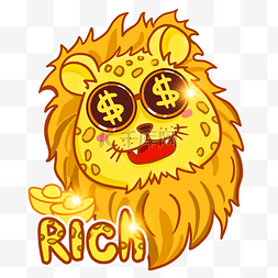 滚滚财源图片_金钱豹发财rich有钱今年暴富表情