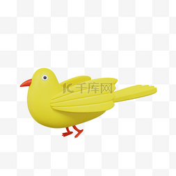 3DC4D立体动物黄色小鸡