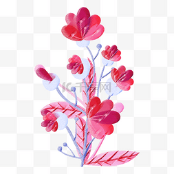 粉色手账素材图片_小清新粉色花卉花朵装饰