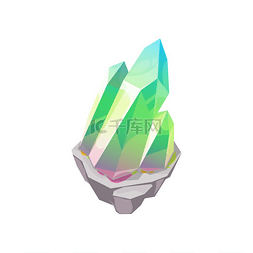 绿色水晶图片_水晶宝石或宝石石英宝石岩石矢量