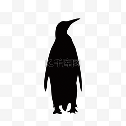 企鹅免扣PNG图图片_动物剪影企鹅