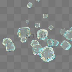 磨砂颗粒凹凸质感图片_3D动态立体冰块