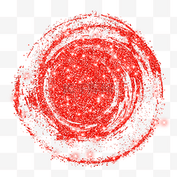 圆形螺旋笔刷图片_红色圆形闪光光效抽象笔刷
